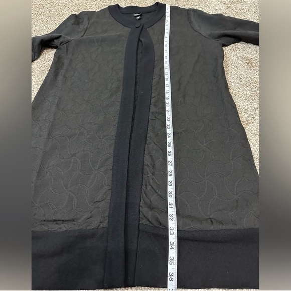 EILEEN FISHER Jacket S Women’s Black Single Button Front Textured Wool Blend - Picture 10 of 12